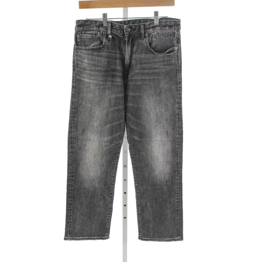 R13 Mens Black Straight Jeans Size 28